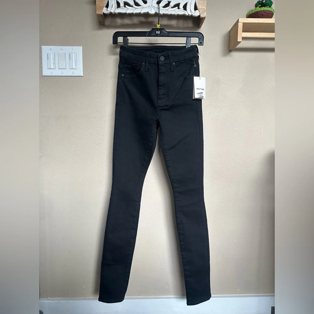 Mother High Waisted Looker skimp jeans black size 23 - Picture 2 of 8
